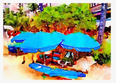 Beach Umbrella 102c Notecard - Visual Arts, HD Png Download, Transparent PNG