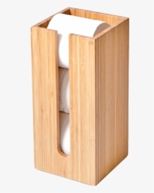 Toilet Roll Box In Bamboo - Plywood, HD Png Download, Transparent PNG
