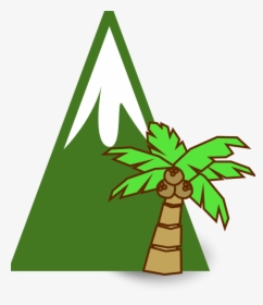 Transparent Moutain Clipart - Coconut Tree Clipart Small, HD Png Download, Transparent PNG