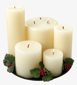 Group Of White Candles - Candle, HD Png Download, Transparent PNG