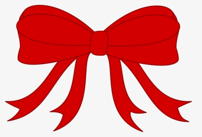 Red Bowed Ribbon Clip Arts - Clip Art Of Ribbon, HD Png Download, Transparent PNG