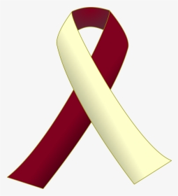 This Free Icons Png Design Of Burgundy And Ivory Ribbon - Head And Neck Cancer Logo, Transparent Png, Transparent PNG