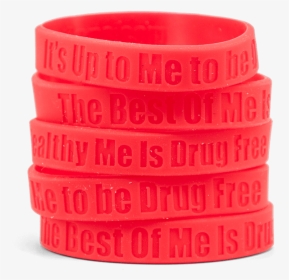Red Ribbon Wristbands - Plastic, HD Png Download, Transparent PNG