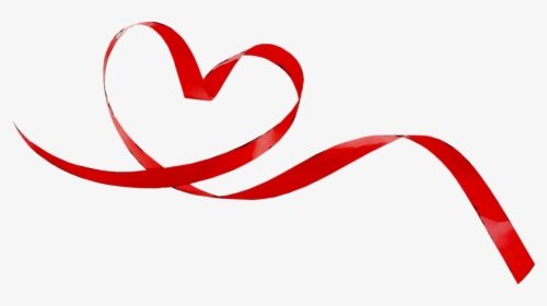 Heart Portable Red Graphics Ribbon Network Clipart - Red Ribbon Logo Png, Transparent Png, Transparent PNG