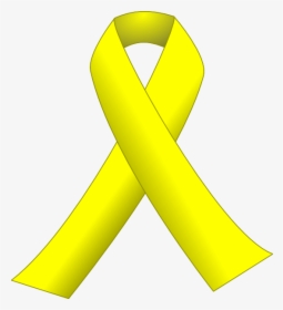 Yellow Ribbon Svg Clip Arts - Yellow Bone Cancer Ribbon, HD Png Download, Transparent PNG