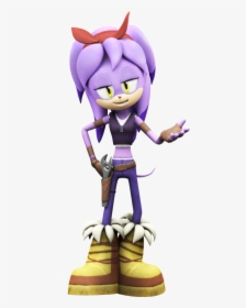 Cartoon,fictional Character,toy,action Figure,figurine,clip - Sonic Boom Purple Hedgehog, HD Png Download, Transparent PNG