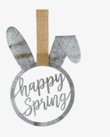 Metal Bunny Door Hanger Happy Spring - Calligraphy, HD Png Download, Transparent PNG