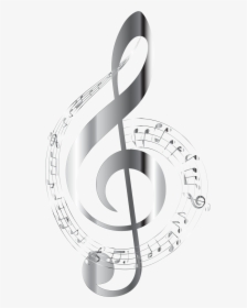 Chrome Musical Notes Typography No Background Clip - Transparent Background Clear Background Music Notes, HD Png Download, Transparent PNG