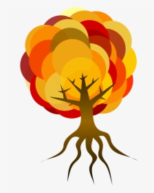 Simple Tree - Cartoon Tree With Roots Transparent, HD Png Download, Transparent PNG