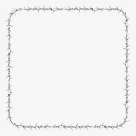 Free Clipart Of A Square Frame Made Of Thorns - Line Art, HD Png Download, Transparent PNG