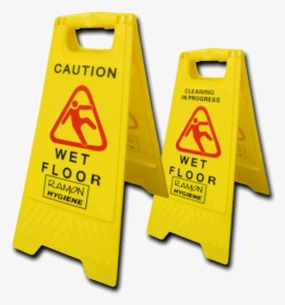 Wet Floor Caution Sign , Png Download - Yellow Wet Floor Sign, Transparent Png, Transparent PNG