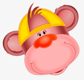 Transparent Cartoon Monkey Png - Cartoon Monkey With A Hat, Png Download, Transparent PNG