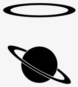 Astronomical, Astronomy, Celestial, Gas Giant, Planet - Saturn Black And White, HD Png Download, Transparent PNG
