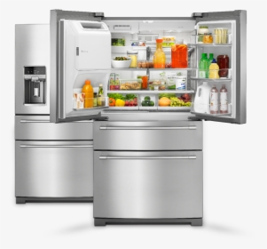 Maytag French Door Refrigerator With Doors Open And - Maytag Wide French Door Refrigerator, HD Png Download, Transparent PNG