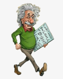 Cartoon Albert Einstein Caricature, HD Png Download, Transparent PNG