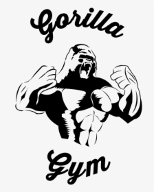 Transparent Gorilla Logo Png - Gorilla Beating Chest Drawing, Png Download, Transparent PNG