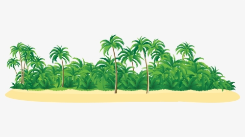 Summer Tropical Island With Palm Trees Png Clip Art - Island Clipart Png, Transparent Png, Transparent PNG