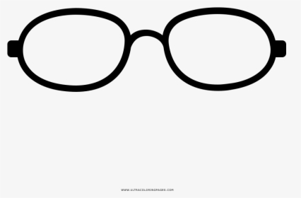 Glasses Frame Coloring Page - Line Art, HD Png Download, Transparent PNG
