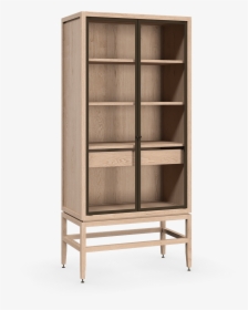 Coquo Volitare White Oak Solid Wood Modular 2 Glass - Bookcase, HD Png Download, Transparent PNG
