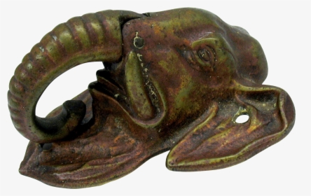 Antique Bronze Figural Elephant Head Dook Knocker - Bronze Sculpture, HD Png Download, Transparent PNG