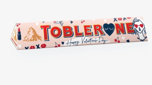 Toblerone White Chocolate Sleeve Designed By Soleil - Toblerone Valentine Day Pack, HD Png Download, Transparent PNG