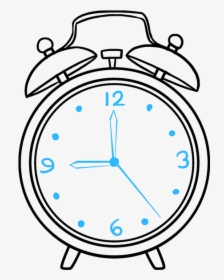 Morning Drawing Clock - Alarm Clock Drawing Easy, HD Png Download, Transparent PNG