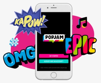 Popjam Iphone Login Screen - Smartphone, HD Png Download, Transparent PNG
