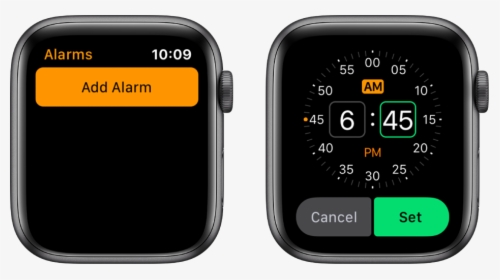 Two Watch Screens Showing The Process For Adding An - Apple Watch Bluetooth, HD Png Download, Transparent PNG