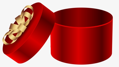 Red Open Round Gift Box Png Clipart Imageu200b Gallery - Open Gift Box Clipart, Transparent Png, Transparent PNG