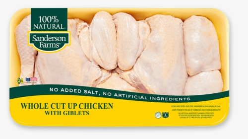 Whole Cut-up Chicken With Giblets And Neck - Chicken Leg Quarters Package, HD Png Download, Transparent PNG