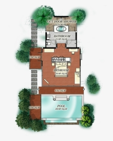 Deluxe Hillside Seaview Plan - Nora Buri Hillside Pool Villa, HD Png Download, Transparent PNG