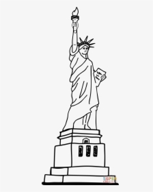 Statue Of Liberty Coloring Page Bell Free Printable - Statue De La Liberté Coloriage, HD Png Download, Transparent PNG