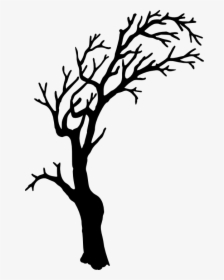 Spooky Tree Clipart - Creepy Tree Silhouette Png, Transparent Png, Transparent PNG