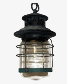 Arts And Crafts Lantern Hanging Light Fixture Rewired - Ceiling Fixture, HD Png Download, Transparent PNG