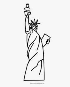 Statue Of Liberty Coloring Page - Statue Of Liberty Dibujo, HD Png Download, Transparent PNG