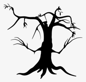 Transparent Family Tree Clip Art - Halloween Tree Silhouette Png, Png Download, Transparent PNG