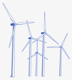 Wind Farm Line Art, HD Png Download, Transparent PNG