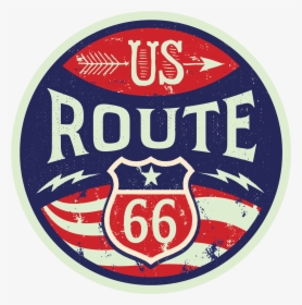 Route 66 Retro Badge   Class Lazyload Lazyload Mirage - Emblem, HD Png Download, Transparent PNG