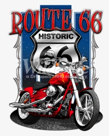 Transparent Indian Motorcycle Png - T Shirts Route 66, Png Download, Transparent PNG