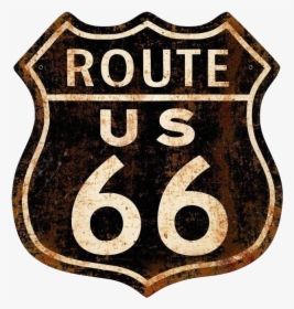 Old Route 66 Sign , Png Download - Route 66 Logo Original, Transparent Png, Transparent PNG