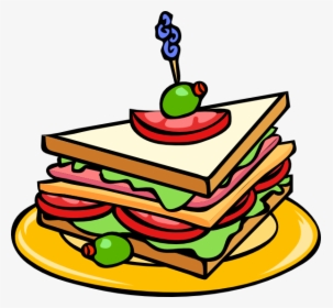 Spaghetti Clip Art Free Png - Sandwich Drawing, Transparent Png, Transparent PNG