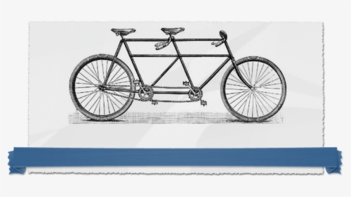 A Bicycle Built For Two Site Logo - Drawing Of Tandem Bicycle, HD Png Download, Transparent PNG
