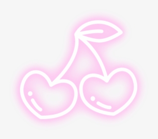 Sticker Cute Kawaii Tumblr Png Neon Kawaii Tumblr - Cherry Neon Sign Png, Transparent Png, Transparent PNG