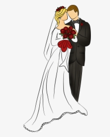 Comic Book Wedding Program Clipart Banner Transparent - Wedding Drawing, HD Png Download, Transparent PNG