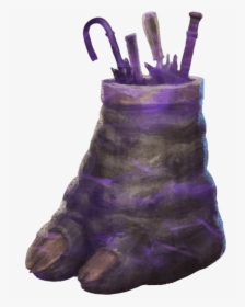 An Elephant-esque Foot With Umbrellas Coming Out Of - Stuffed Toy, HD Png Download, Transparent PNG