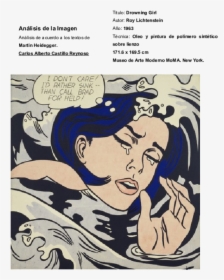 Roy Lichtenstein Drowning Girl, HD Png Download, Transparent PNG