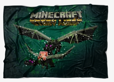 Minecraft Fleece Blanket Ender Dragon Green Blanket - Linens, HD Png Download, Transparent PNG