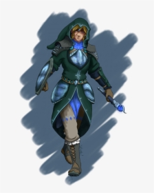 Transparent Drawing Of Link, In A Green Hooded Coat, - Action Figure, HD Png Download, Transparent PNG