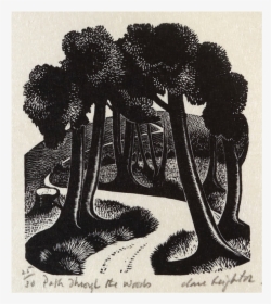 Clare Leighton , Path Through The Woods, Wood Engraving, - Illustration, HD Png Download, Transparent PNG