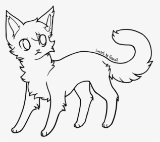Cute Lineart Cat Base For Free Download Png Scared - Cat Drawing Base, Transparent Png, Transparent PNG